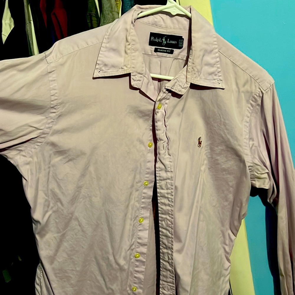 Polo long sleeve button up.